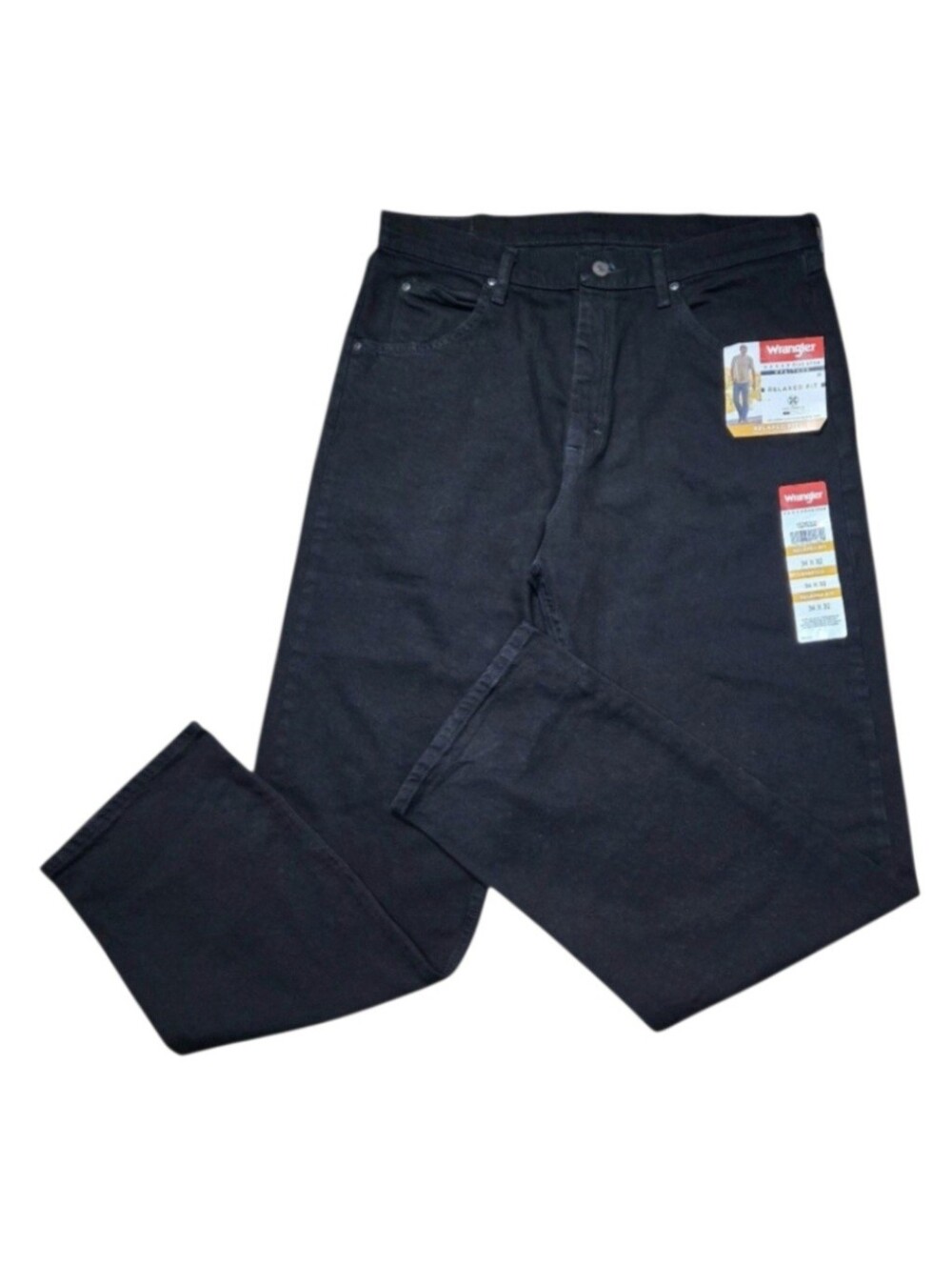Wrangler Relaxed Fit Jeans in Coal Black, Size: 34 x 32 Men's NWT!
